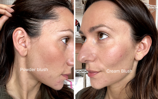 Cream makeup vs powder makeup on mature and textured skin